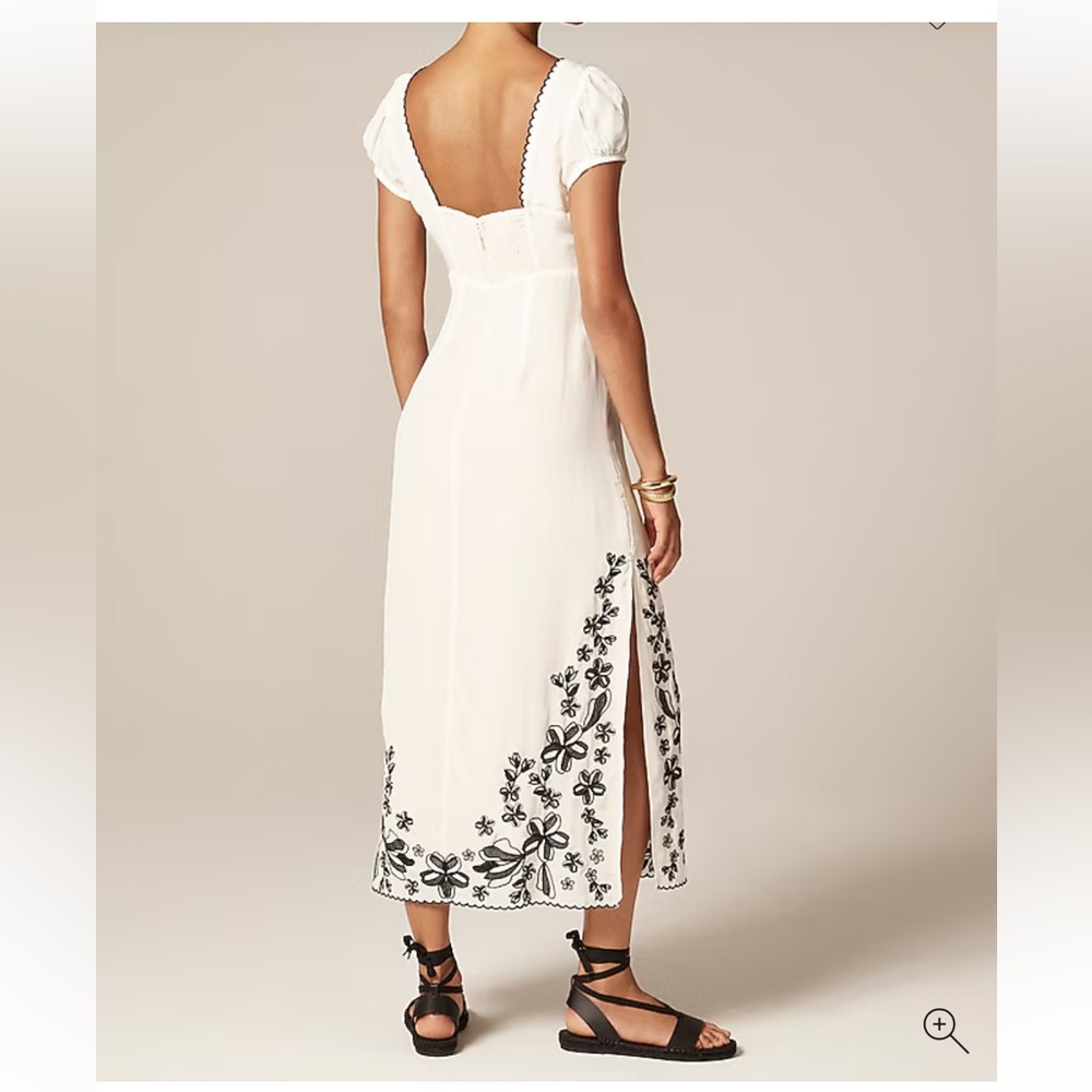 NWT J.Crew Embroidered empire-waist slip dress - Picture 5 of 7
